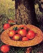 Prentice, Levi Wells Apples, Hat, and Tree Spain oil painting artist